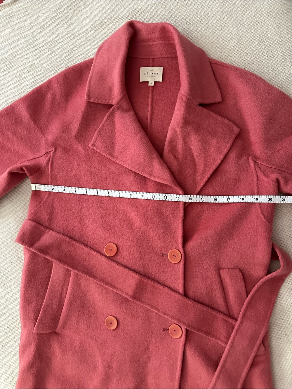 Rare! Sezane Taylor Coat in Peony - Retail $400 - 100% wool! - Picture 11 of 11